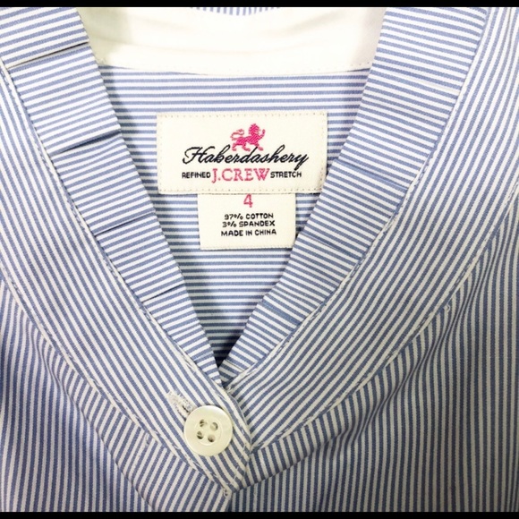J. Crew Haberdashery Pinstripe Button Down Shirt - Picture 5 of 5